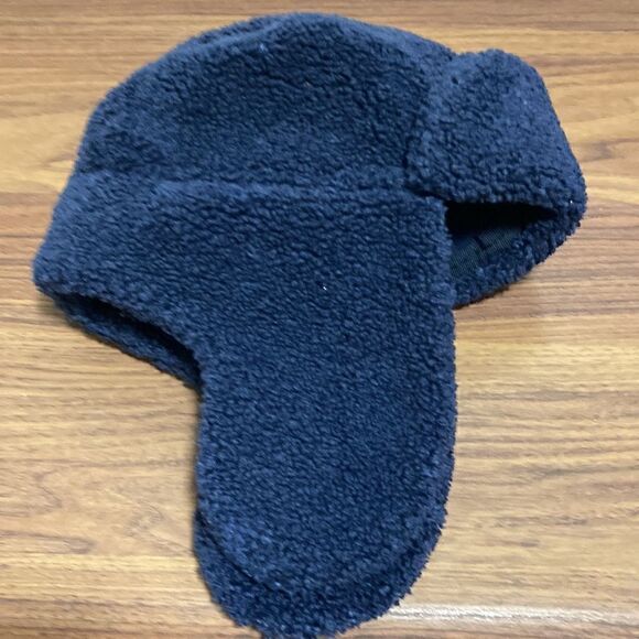 IL Gufo Kids Textured Pull On Hat with Flaps. Navy Blue. 12-18 months. - Picture 4 of 7